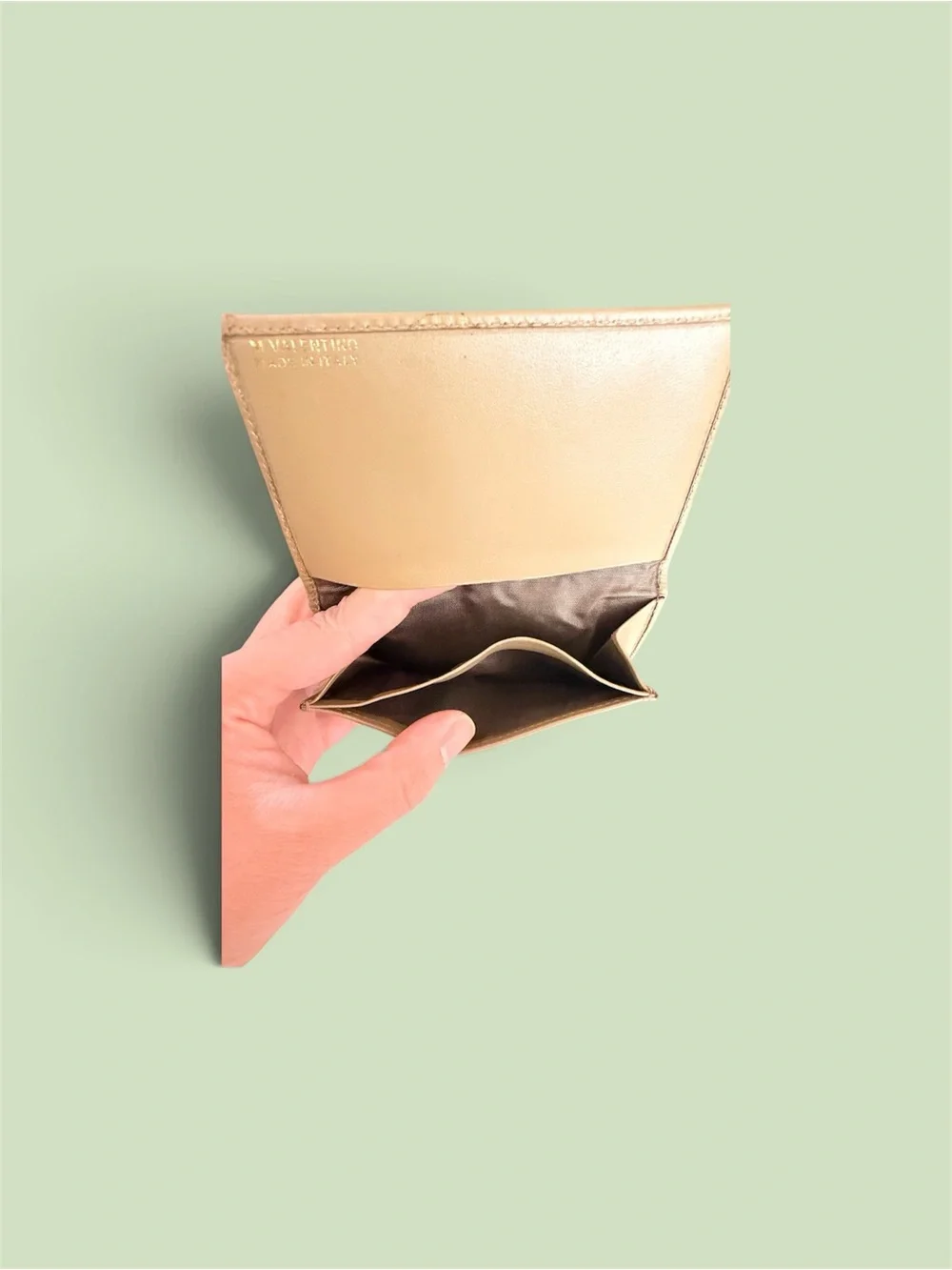 Valentino Women's Brown Monogram Card Holder Wallet